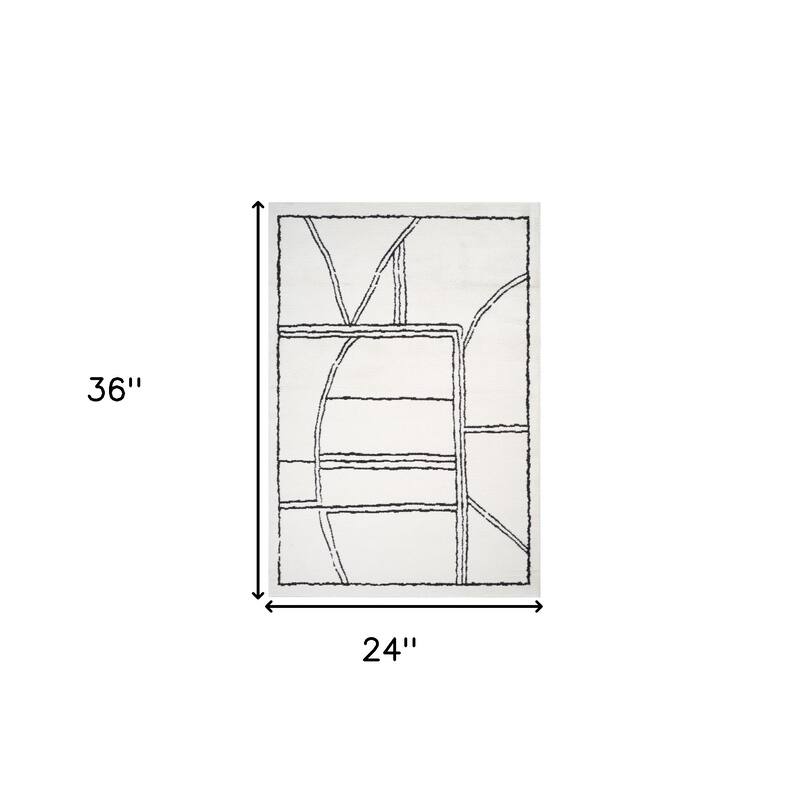 HomeRoots Geometric Rectangle Area Rug