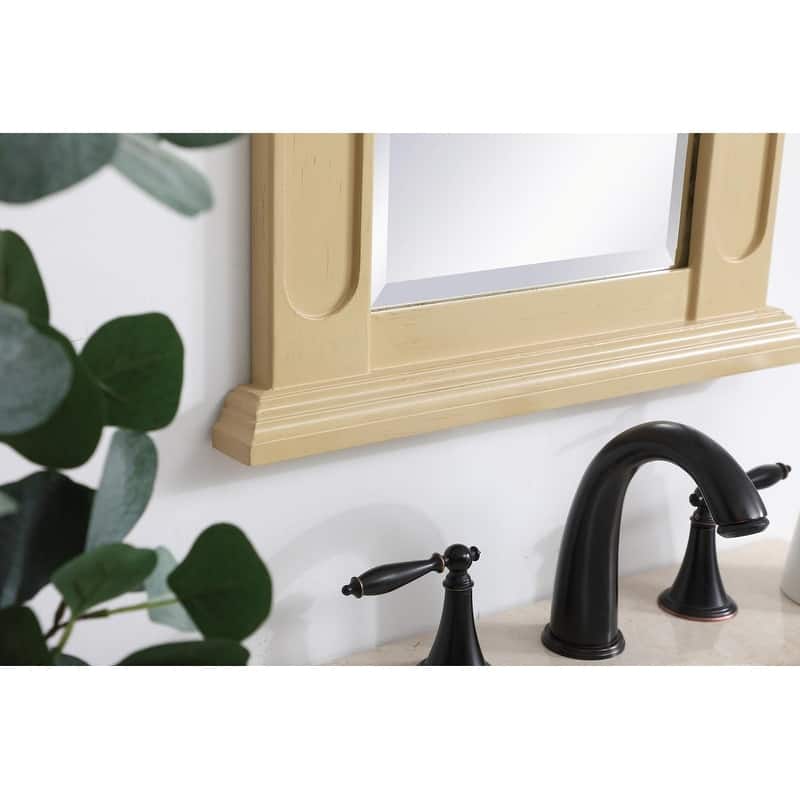 Elegant Lighting Antique Beige Vanity Mirror (22" x 28")