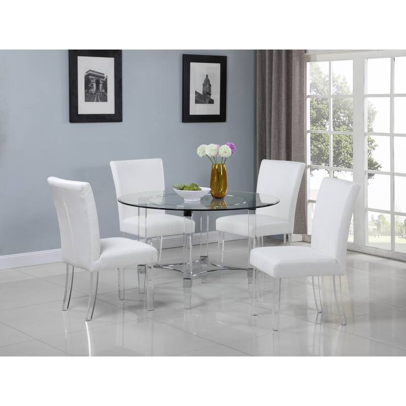 Somette Contemporary Curved Flare-Back Parson Side Chair, Set of 2