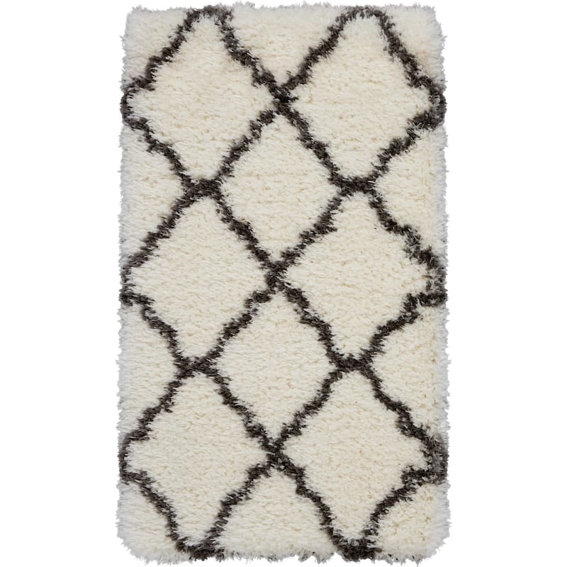Nourison Ultra Plush Shag Geometric Area Rug