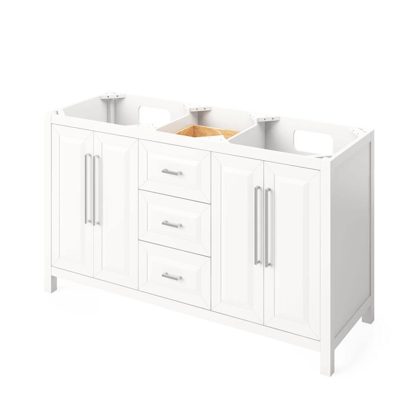 Jeffrey Alexander VN2CAD-60-NT Cade 60" Double Free Standing Vanity - White - Painted