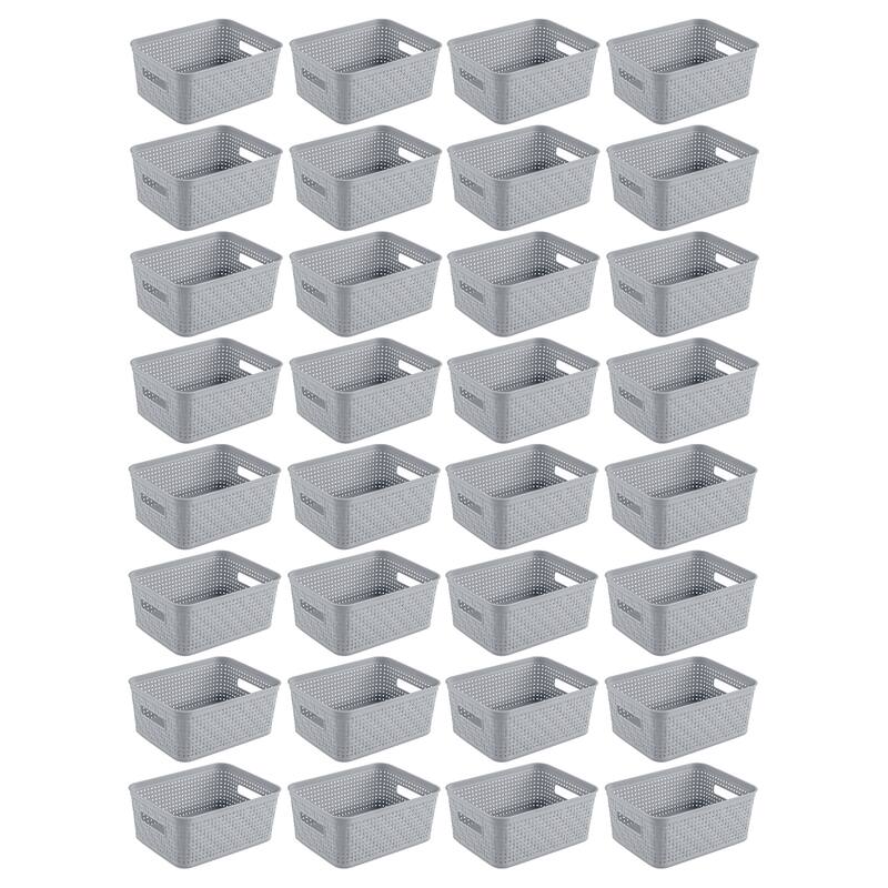 Sterilite 10x8x4.25 In Rectangular Short Basket for Home Organization (32 Pack) - 32 Pack