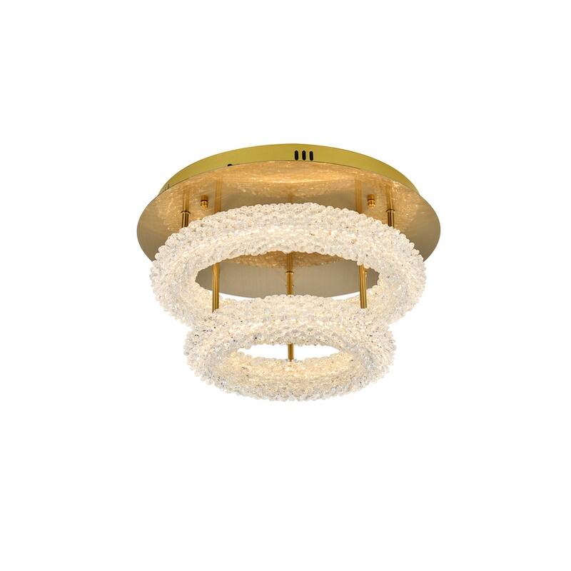 18 inch Adjustable LED Flush Mount - Satin Gold
