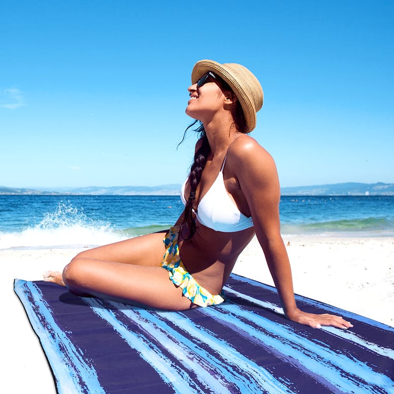 Oversized Beach Towel, Comfort Swim Towels, Quick Dry and Absorbent Towels for Travel, Swim, Pool, Yoga 32" x 64" - Blue