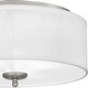 preview thumbnail 4 of 5, Blanche 3-Light Brushed Nickel Flush Mount Light