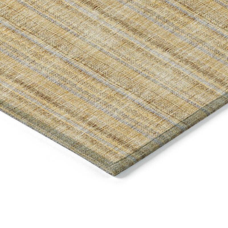 Machine Washable Indoor/ Outdoor Stripe Chantille Rug