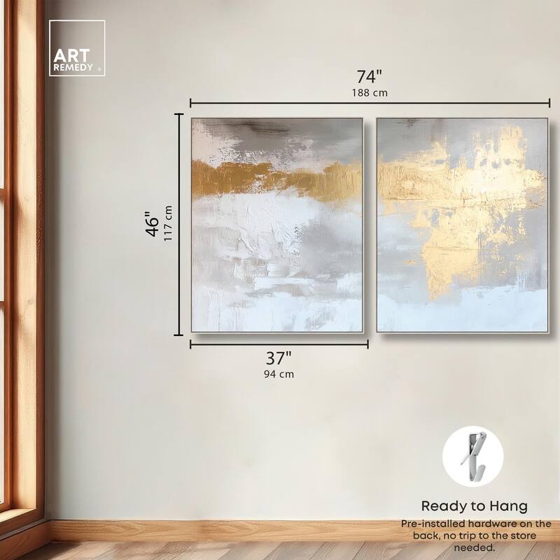 Golden Glaze I Canvas Set of 2 by Art Remedy