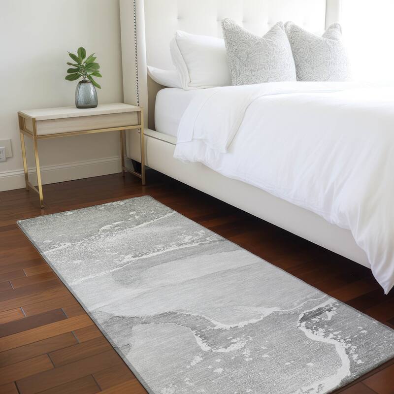 Gari Unique Abstract Weather Resistant Blended Style Runner Outdoor Rug - 2' X 8'