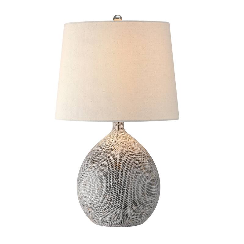 3-Way Ceramic Table Lamp with Hardback Shade - 22 in. H