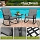 preview thumbnail 17 of 25, Solaura 3-piece Outdoor Patio Rocking Chairs Conversation Bistro Set