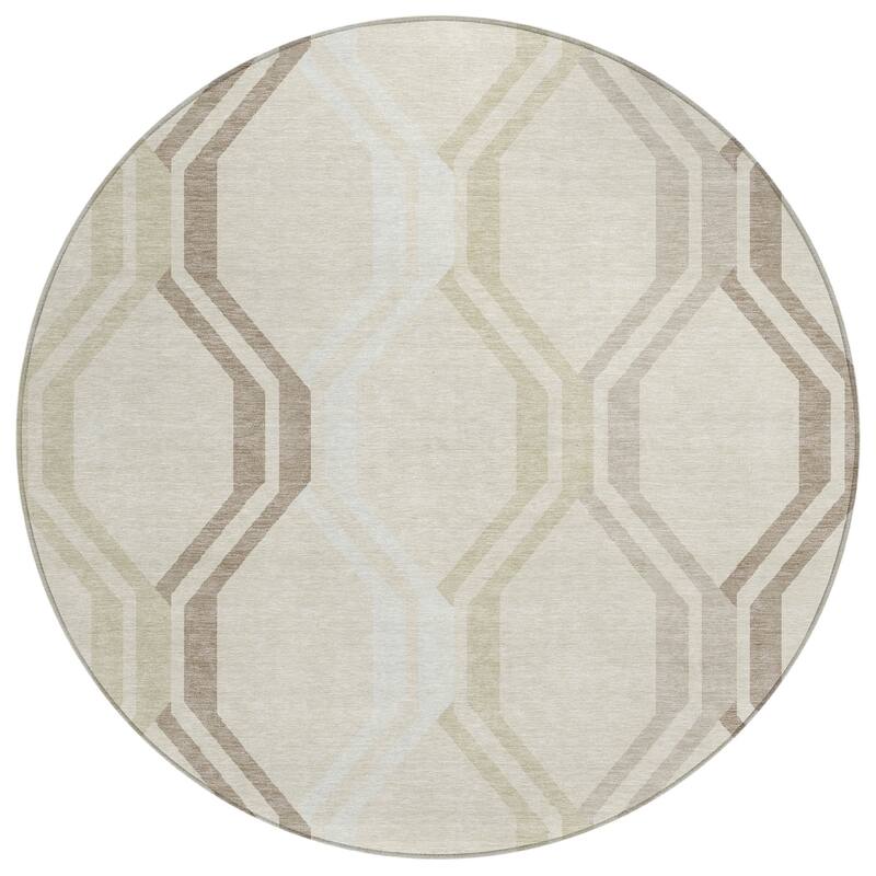 Machine Washable Indoor/ Outdoor Contemporary Dimensions Chantille Rug