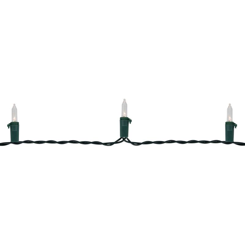 Battery Operated LED Mini Christmas Lights - Warm White - 15.75’ Green Wire - 50ct