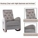 preview thumbnail 40 of 40, Velvet Rocking Chair with Side Pocket, Comfy Accent Chair with High Back, Upholstered Nursery Rocking Lounge Chair