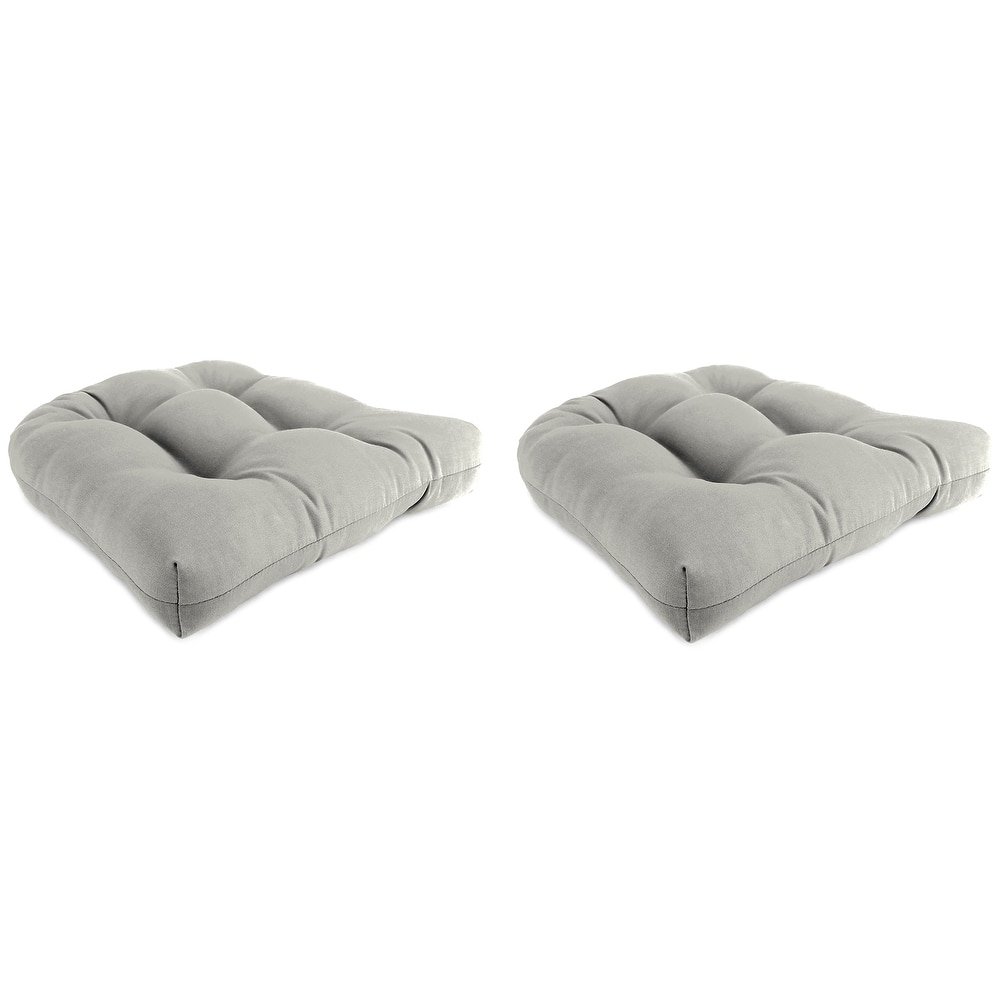 Sunbrella 18" x 18" Contoured Outdoor Wicker Seat Cushion - Set of 2 - 18'' L x 18'' W x 4'' H