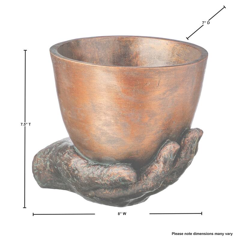 7.5" Resin Planter In Palm