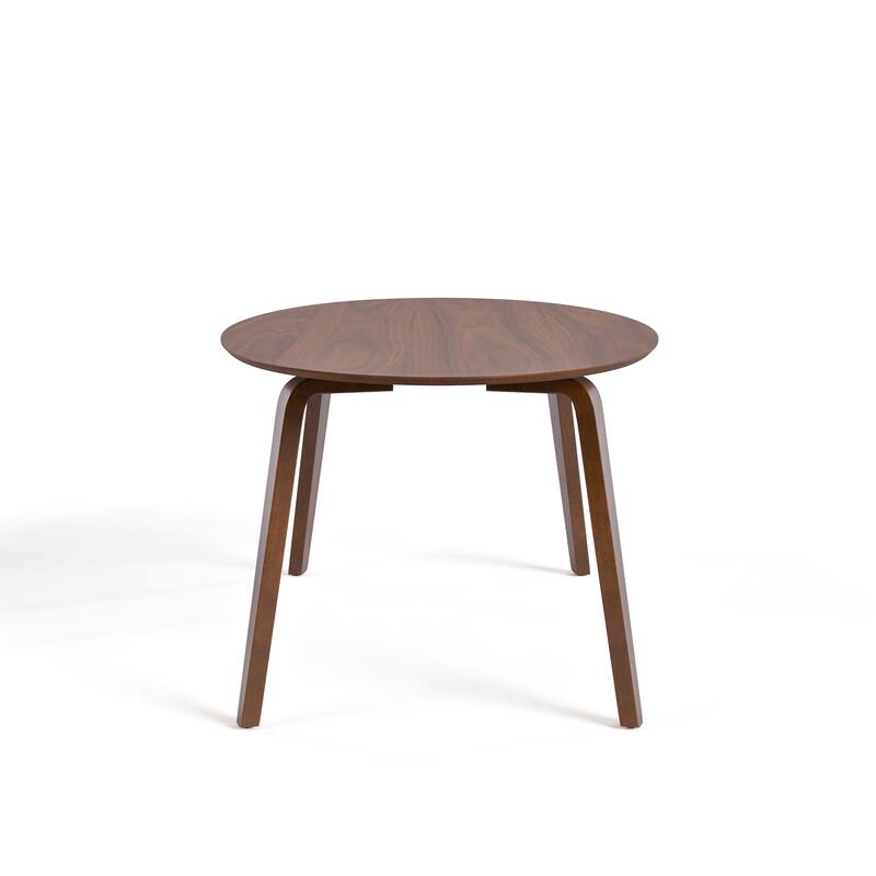Furniture of America Beau I Mid-century Walnut 71-inch Wood Oval Dining Table