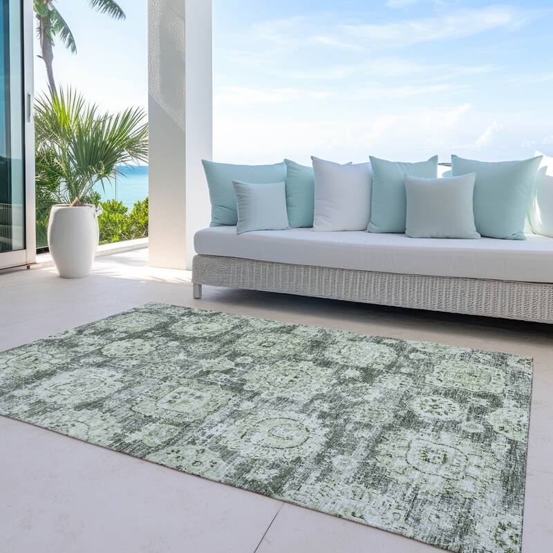 Machine Washable Indoor/ Outdoor Chantille Vintage Persian Rug