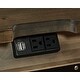 preview thumbnail 3 of 1, Dovetail 2-Drawer Contemporary Wood Nightstand, Graphite Gray
