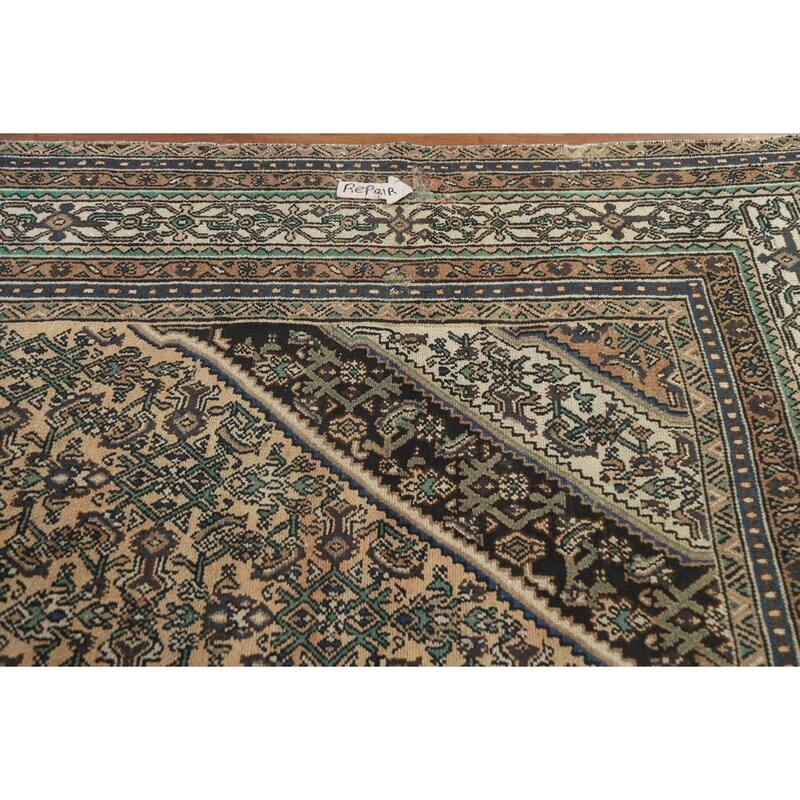 Hand Knotted Oriental 100% Wool Carpet Traditional Medallion Peach Hamedan Area Rug - 12' 11'' X 10' 0''