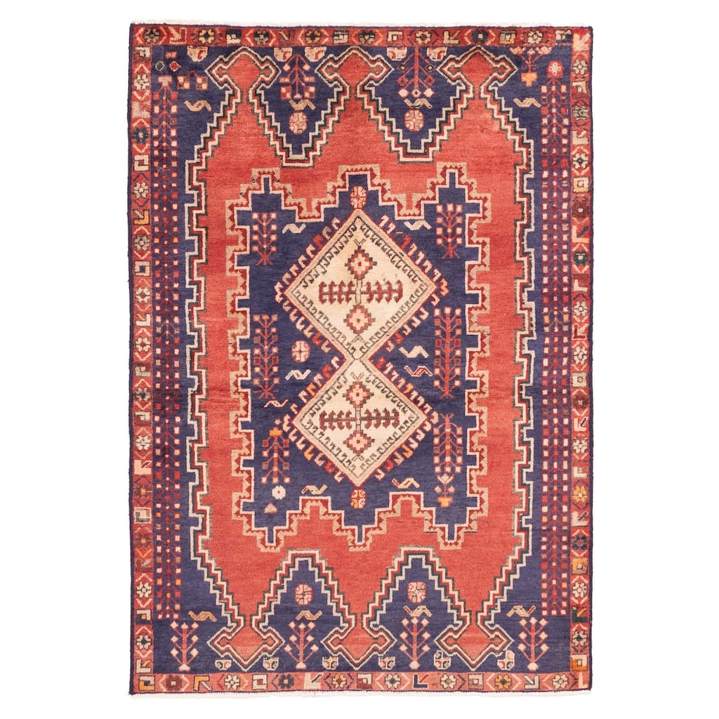 ECARPETGALLERY Hand-knotted Melis Dark Copper Wool Rug - 4'0 x 6'2