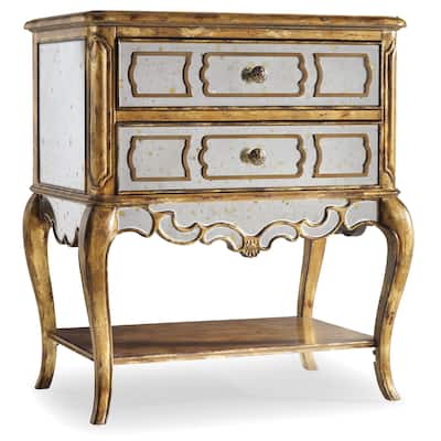 Sanctuary Mirrored Leg Nightstand-Bling