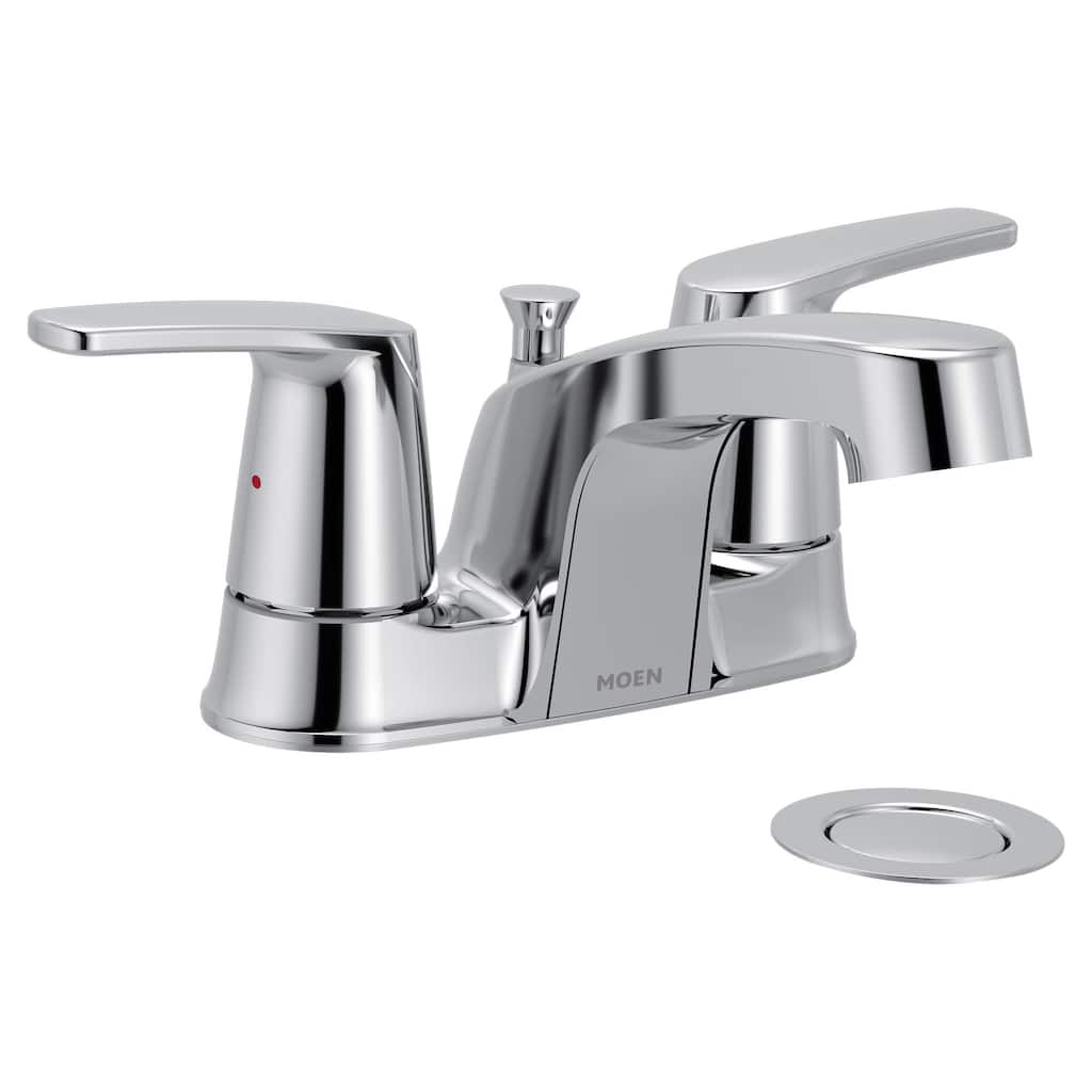 Moen 499525 Chateau 1.2 GPM Centerset Bathroom Faucet with Pop-Up - Polished Chrome