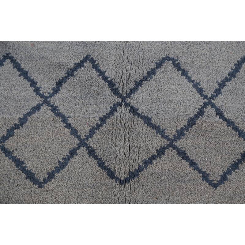 Modern Tribal Abstract Oriental Wool Area Rug Handmade Foyer Carpet - 5'1" x 8'3"