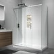 preview thumbnail 24 of 32, FELYL 48/60''W x 34''L x 76''H Frameless Sliding Corner Shower Enclosure Door