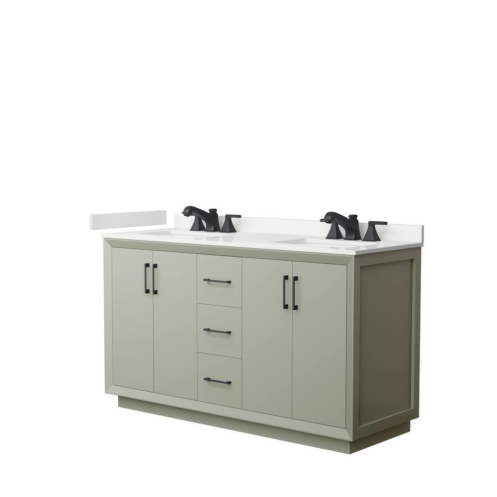 Strada 60-inch Double Vanity, Quartz Top