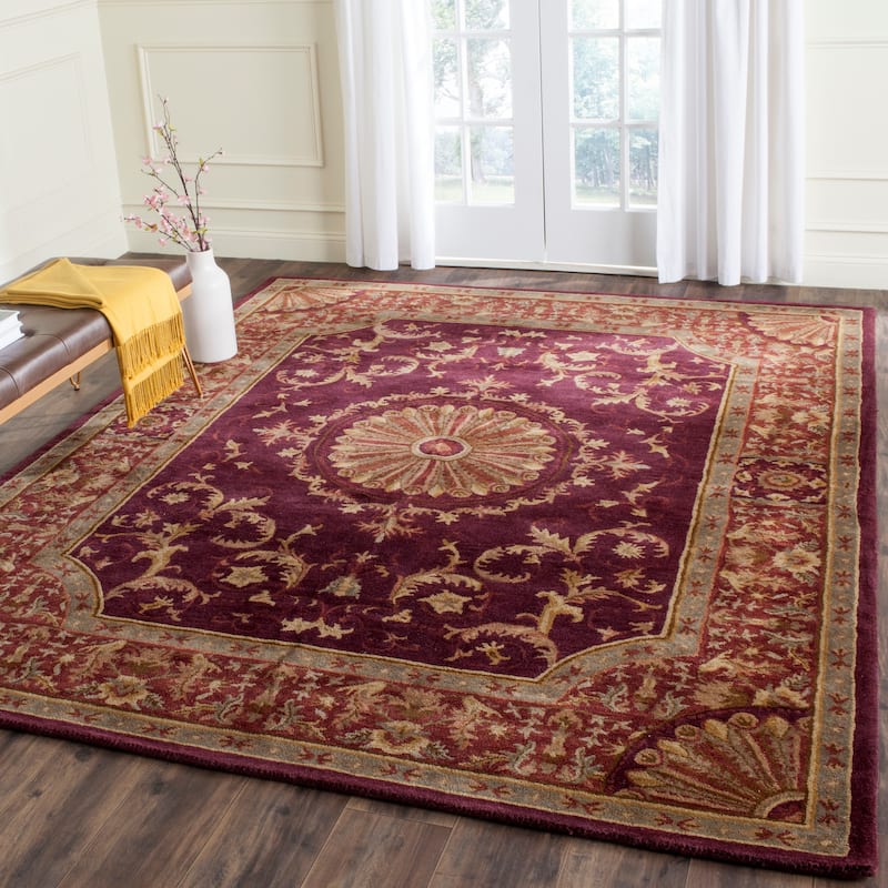 SAFAVIEH Handmade Empire Eftichia Traditional Oriental Wool Rug - 8'3" x 11' - Burgundy