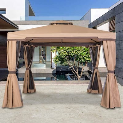 Suncrown Outdoor 10-foot Iron Patio Garden Gazebo