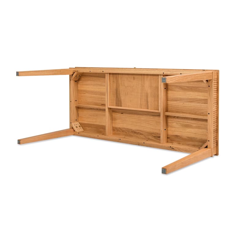 Dumont 63" Fluted Rubberwood Home Office Desk