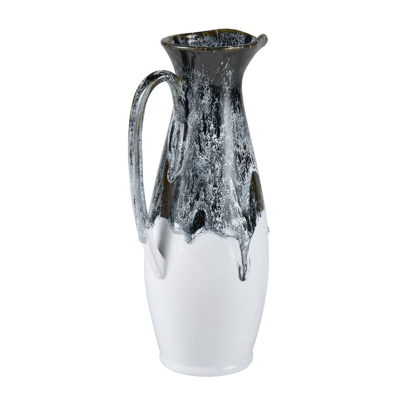 Elk Home Gallemore Black Earthenware 6 Inch Wide Pitcher