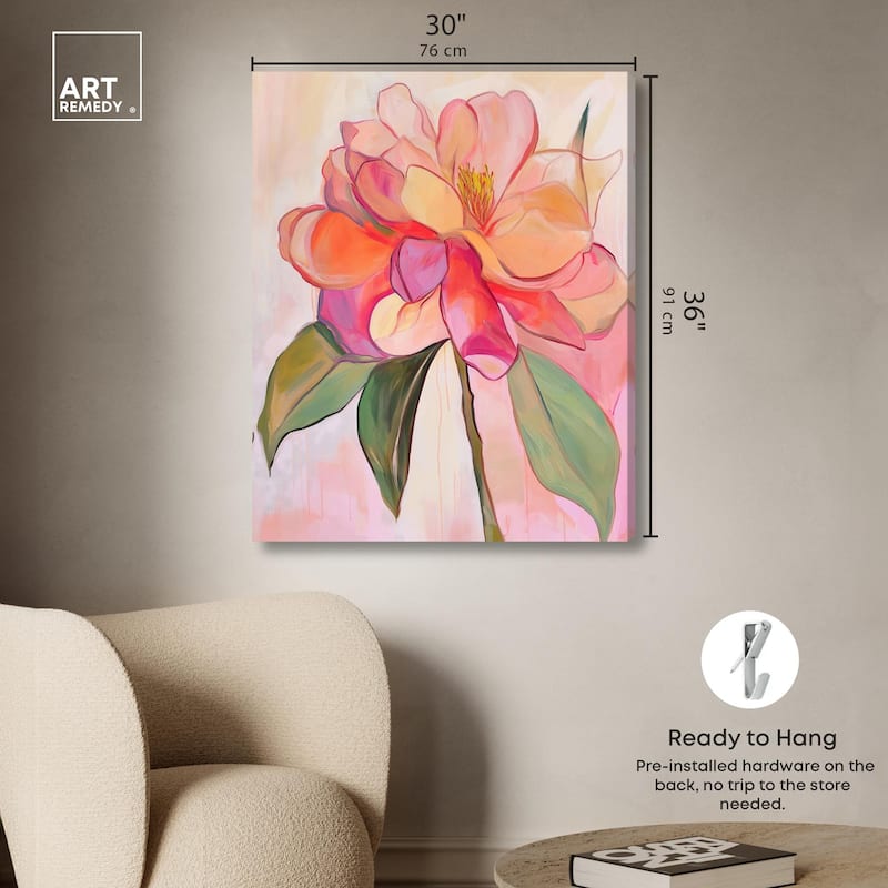 Softly Unfurling II Canvas by Art Remedy, Gallery Wrapped
