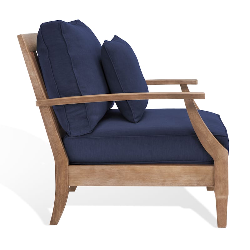 SAFAVIEH Couture Outdoor Patio Furniture Martinique Wood Arm Chair - 31"W x 36"D x 33"H