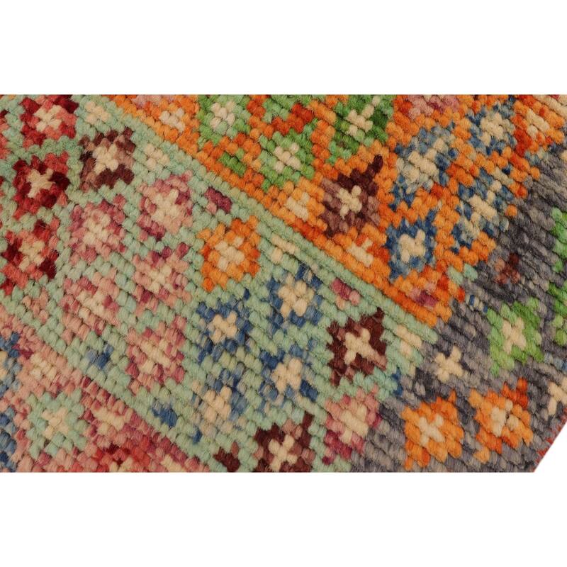 Contemporary Balochi Dyer Blue/Gray Hand Knotted Wool Rug - 3'2'' x 5'1''