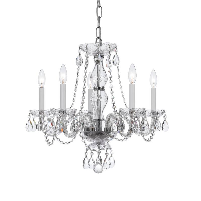 Crystorama Lighting Group Traditional Crystal 5 Light 20" Wide - Polished Chrome