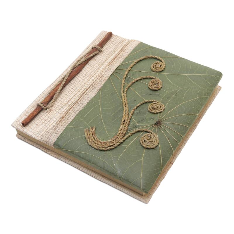 Novica Handmade Spring Memories Natural Fiber Journal