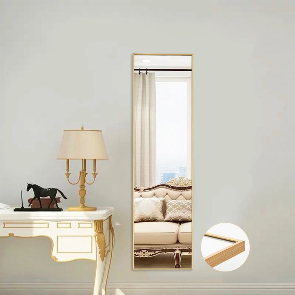 Full Length Lighted Vanity Mirror Standing Square Large Dressing Mirro