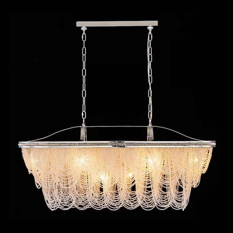 8/10-Light 3-Tiered Modern Glam Crystal Chandelier for Dining Room