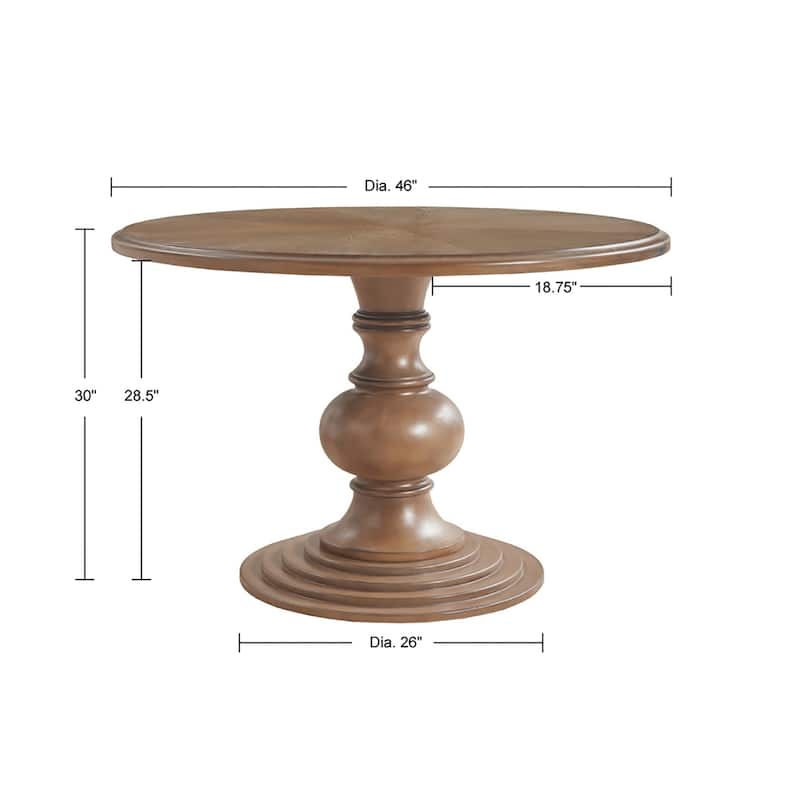 Madison Park Lexi 46" Round Pedestal Dining Table Dining Table