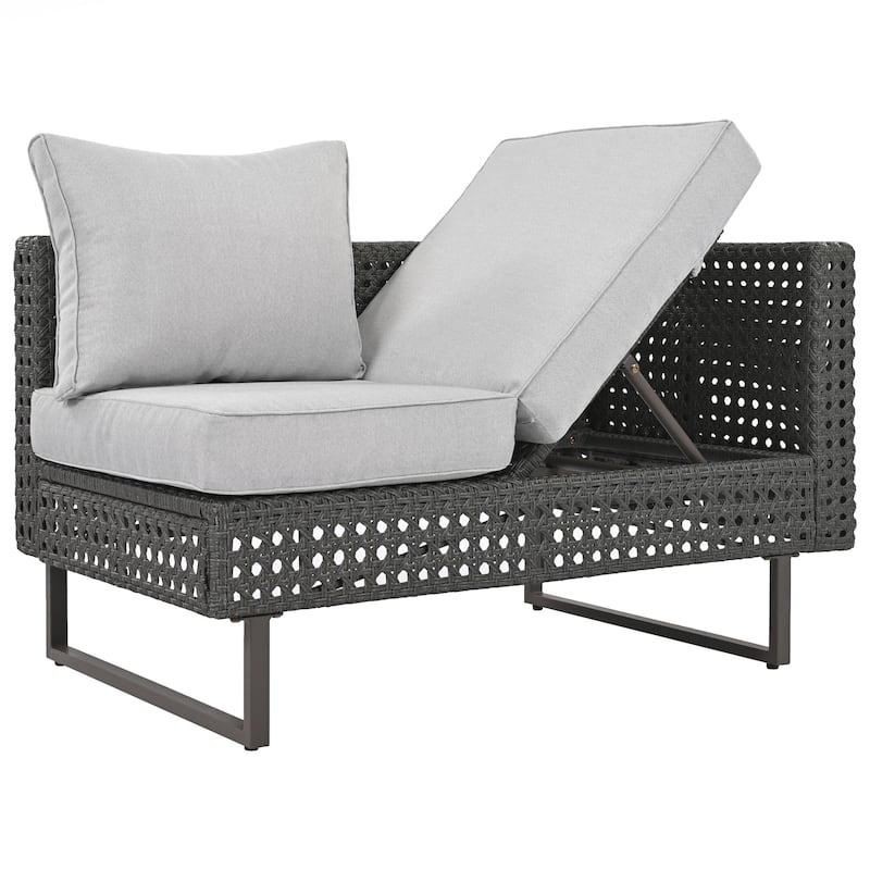 6-Pers Diamond Weave Patio Sectional Furniture Set