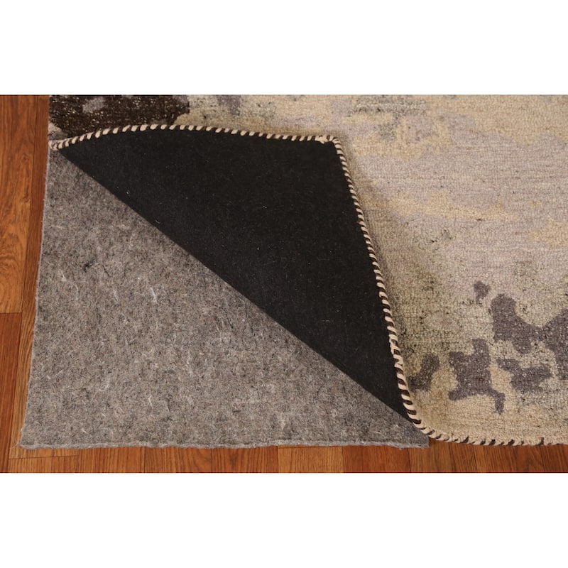 Abstract Modern Indian Area Rug Handmade Wool Carpet - 5'3" x 7'7"
