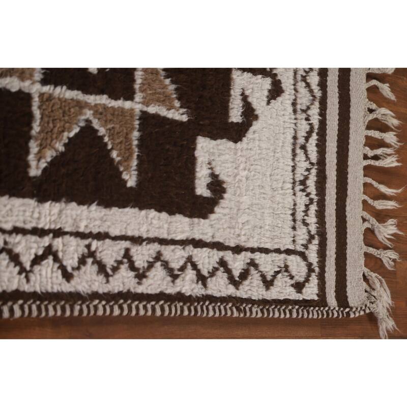 Anatolian Beige Turkish Runner Rug Handmade Wool Carpet - 3'2"x 10'9"