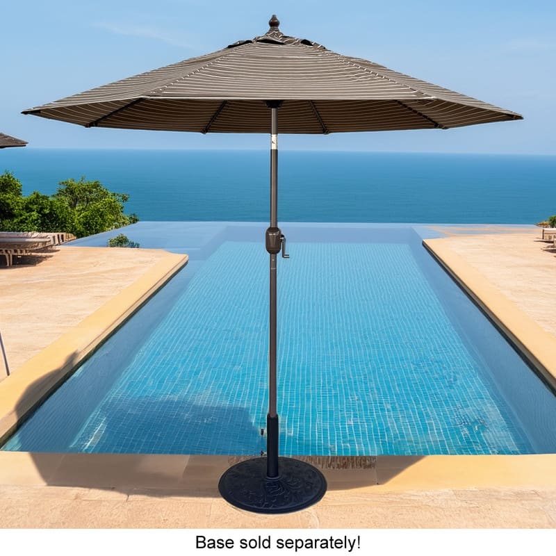 Tropishade 7.5' Market Umbrella with Sunbrella 56024 Harwood Cocoa