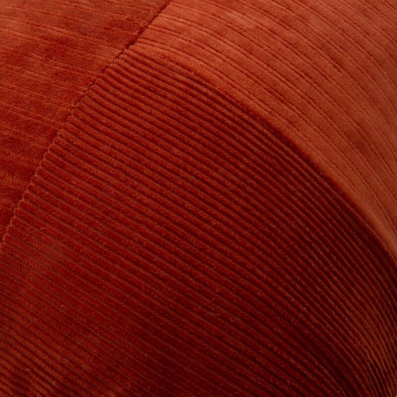 Rizzy Home Solid Corduroy Modern Pattern Blocked Throw Pillow