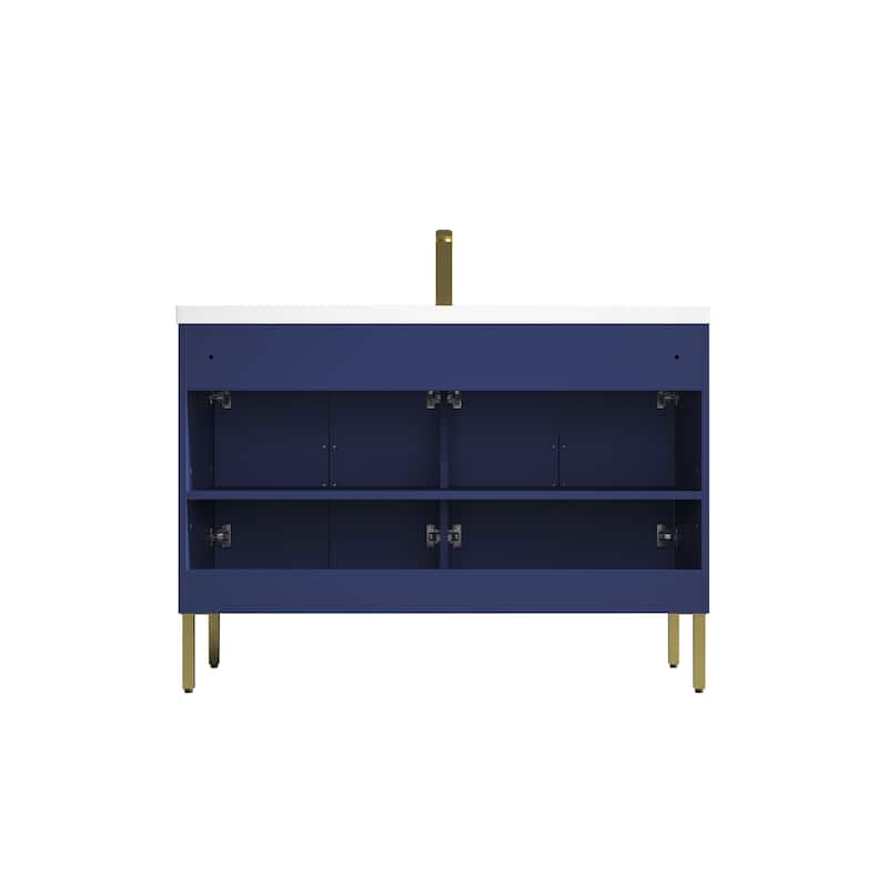 48" Tennant Brand Modern Style Navy Blue Eileen Bathroom Sink Vanity