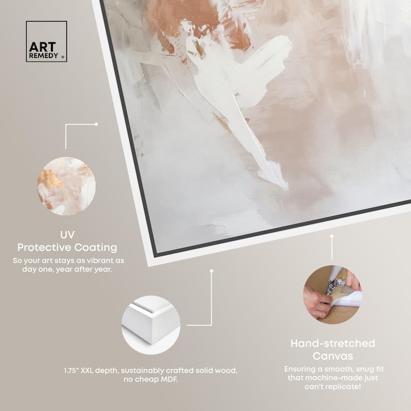Gold-Trimmed Rose Quartz II Canvas by Art Remedy