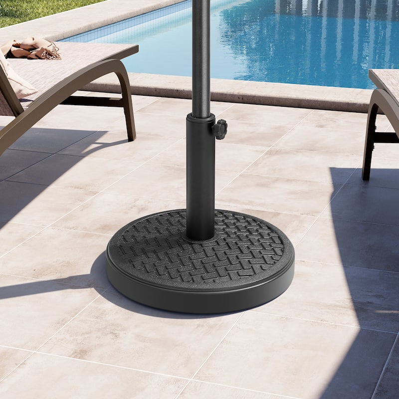 29/45 lbs Outdoor Concrete Cement Filled Round Umbrella Base Holder for Straight Pole Market Umbrella