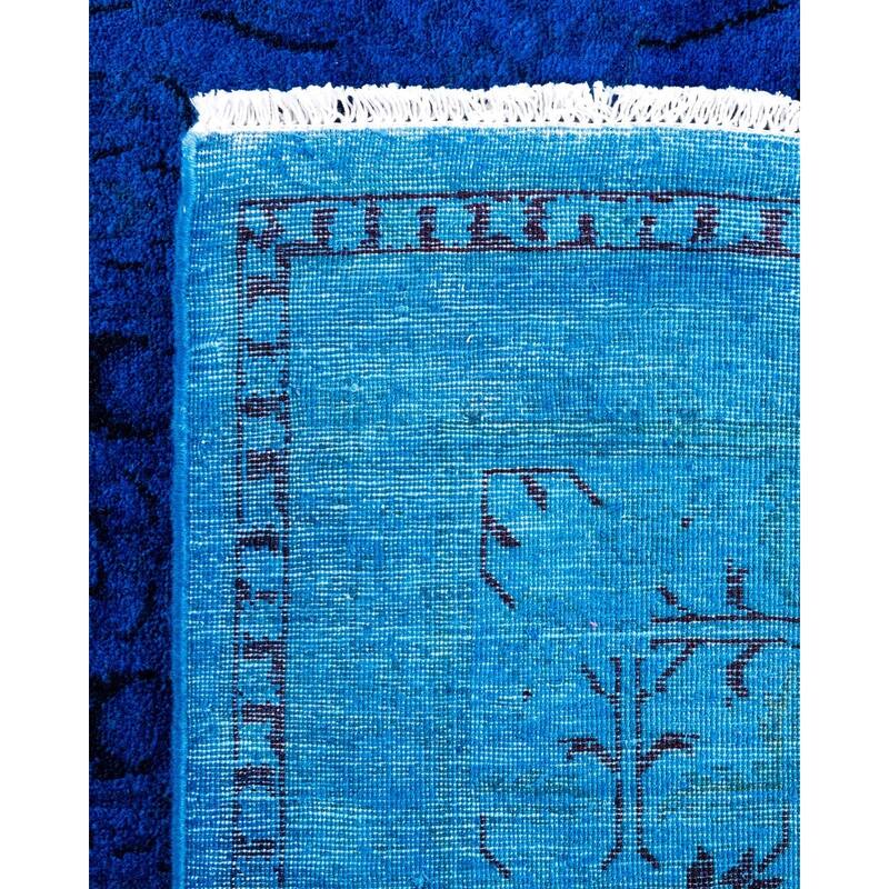 Fine Vibrance One-of-a-Kind Hand-Knotted Area Rug - Blue, 5' 5" x 8' 0" - 5' 5" x 8' 0"